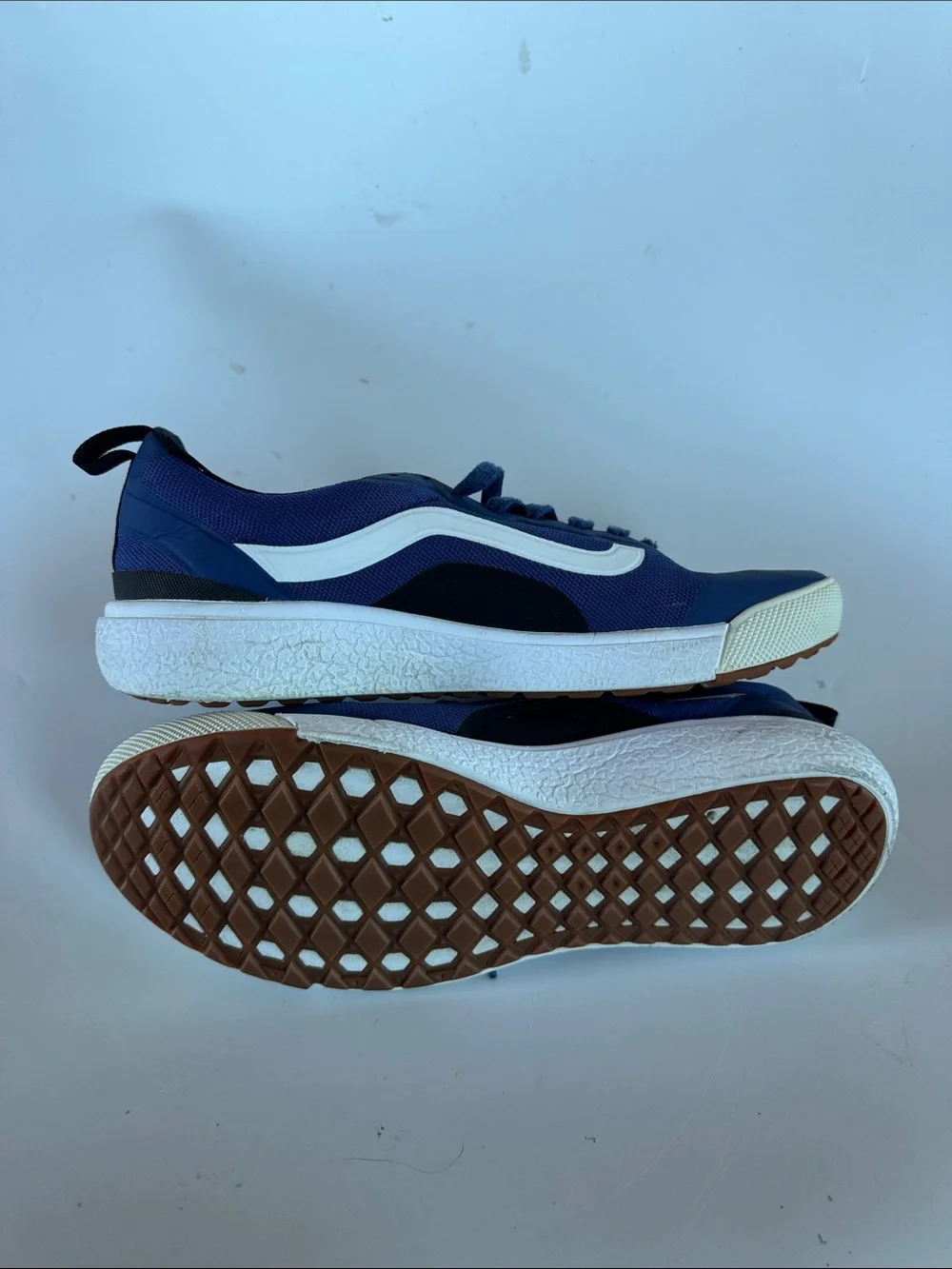 Vans Navy Blue and White Low-Top Sneakers